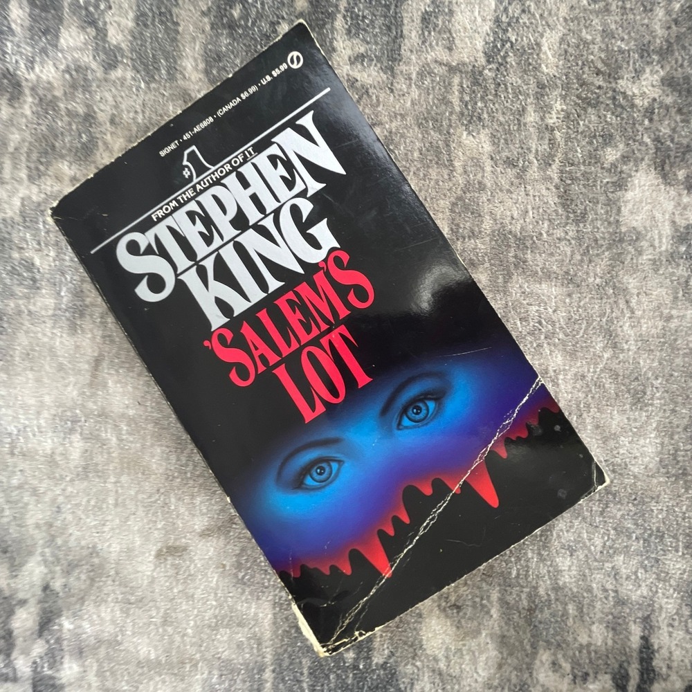 Salem's Lot Stephen King Vintage Paperback Book Signet Blue Eyes Cover